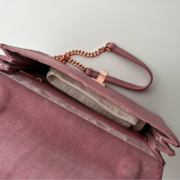 Ted Baker Pink Leather Crossbody/Clutch Bag - Picture 7 of 12